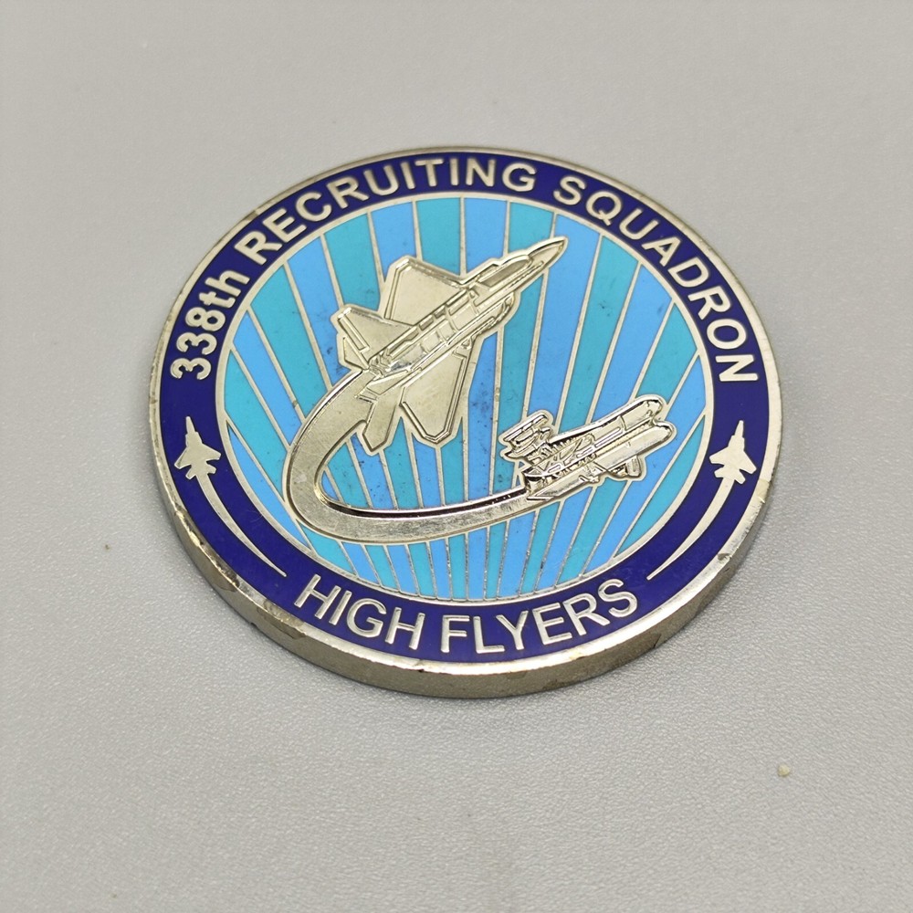 USAF 338th Recruiting Squadron High Flyers Military Challenge Coin  