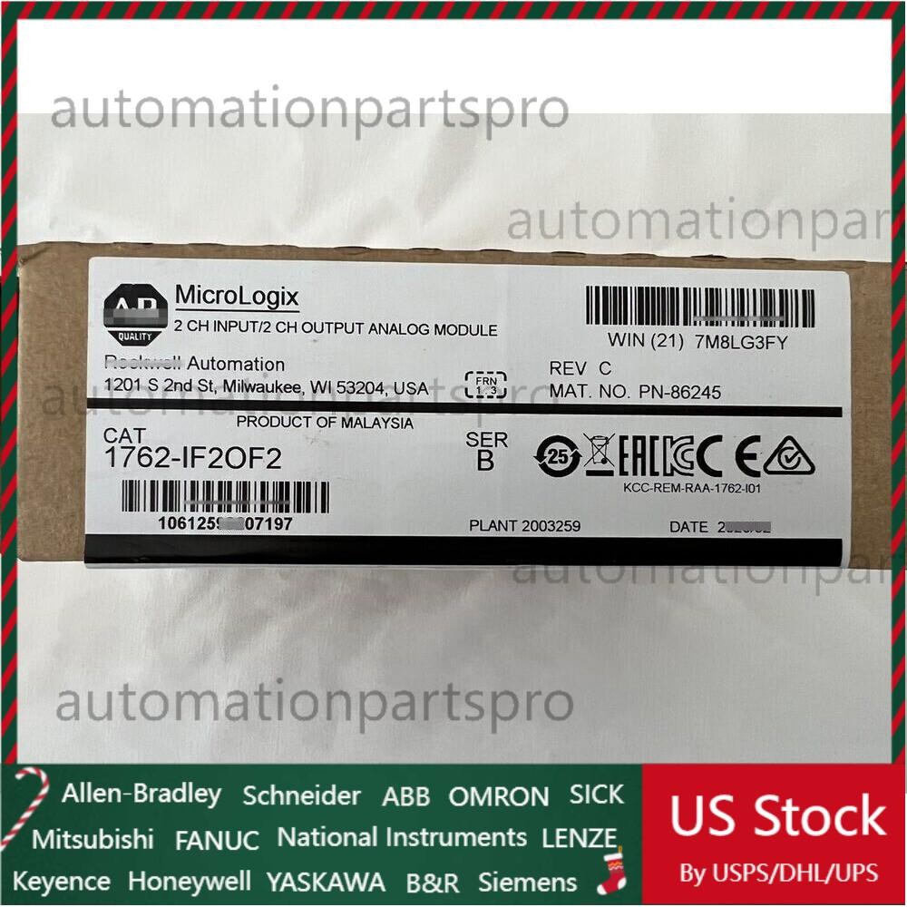 New AB 1762-IF20F2 Sealed Allen Bradley 1200 I/O Module 1762-IF2OF2 US Free Tax