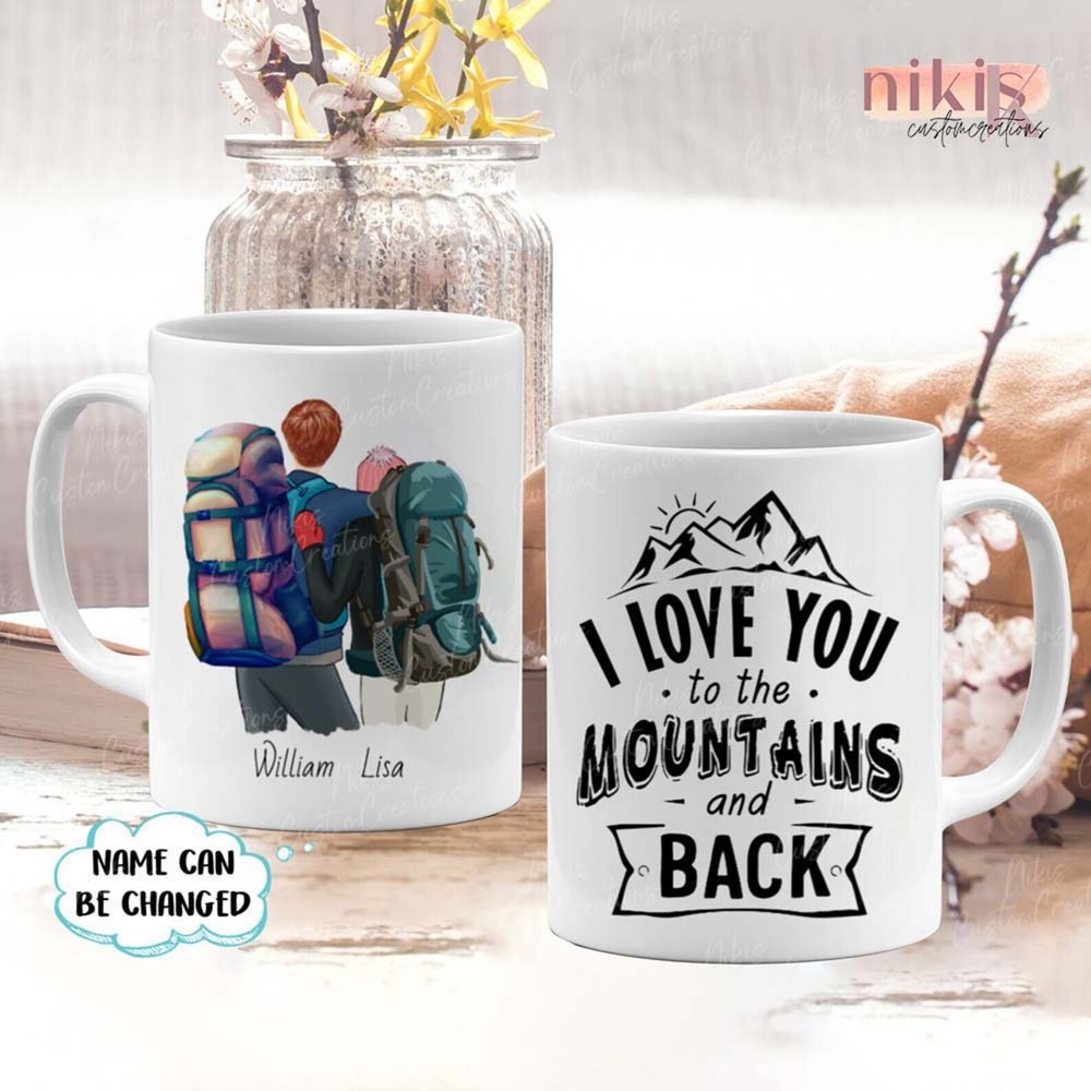 I Love You To The Mountains And Back Coffee Mug Personalized
