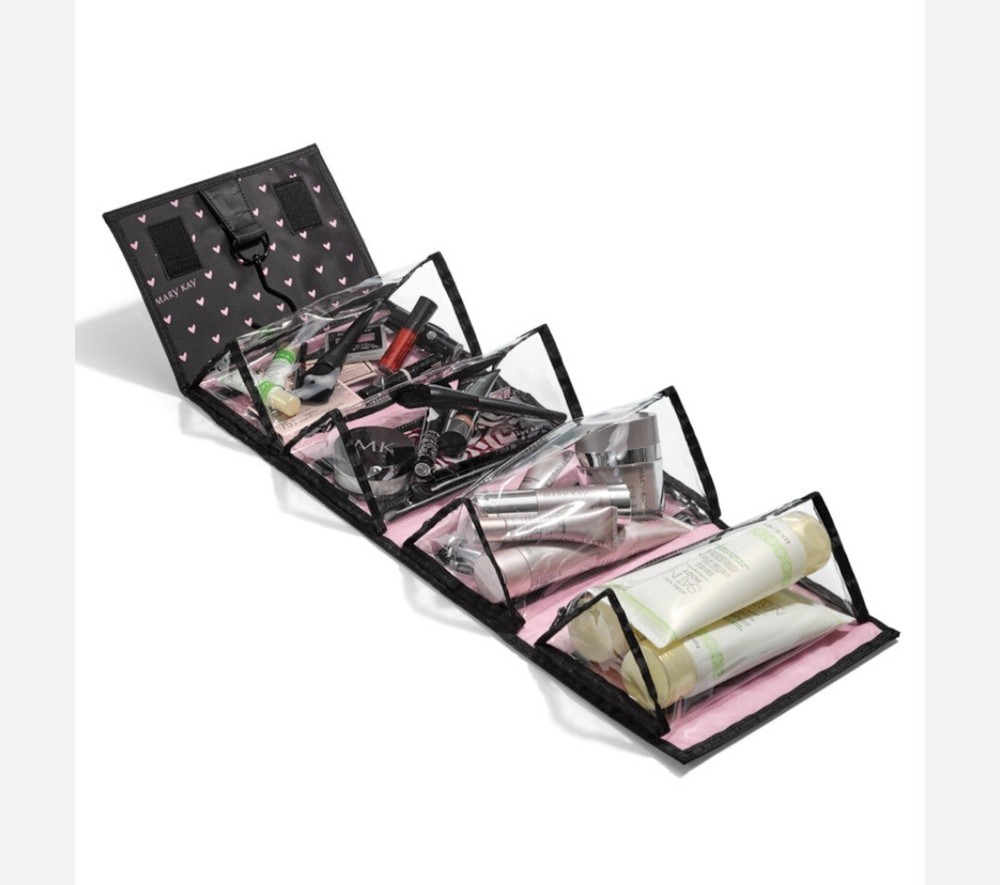 Mary Kay Travel Roll Up Bag Only NOT FILLED With Heart Pattern.  NEW