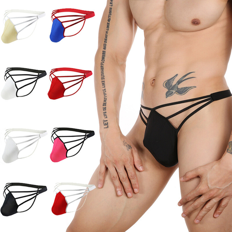 Sexy Men Thongs Strings Underwear T Back G String Briefs Jockstrap Men Panties