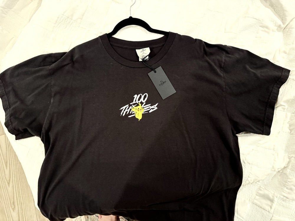 100 Thieves x Pokemon Pikachu Core Tee - Size 2XL - Black - NEW