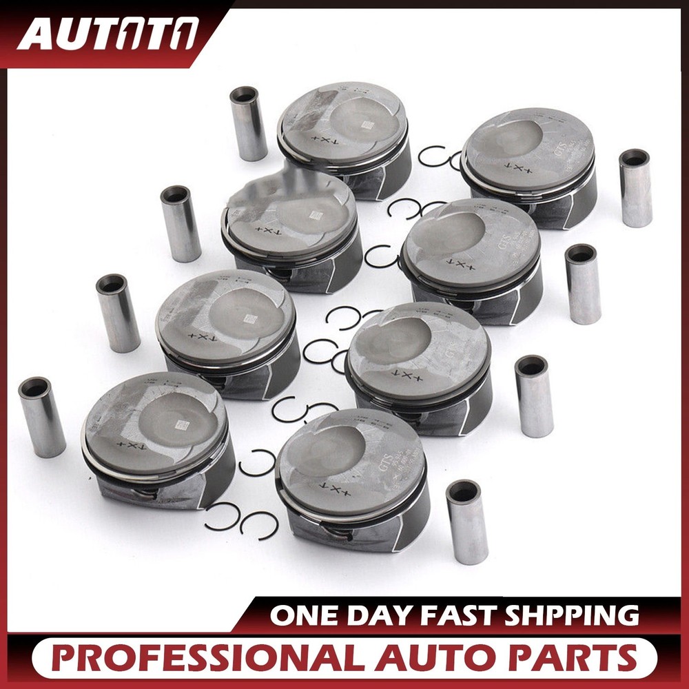 8PCS Pistons & Rings Kit for 4.8L Porsche Cayenne Panamera S GTS 4S 957 970 V8