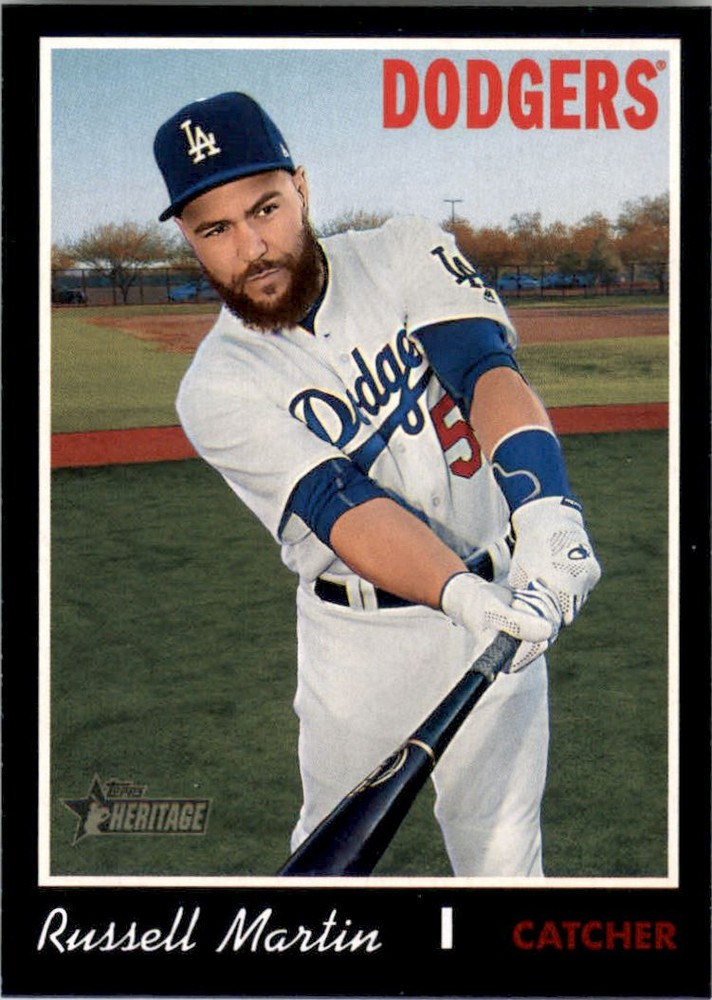 2019 Topps Heritage Black Border #596 Russell Martin