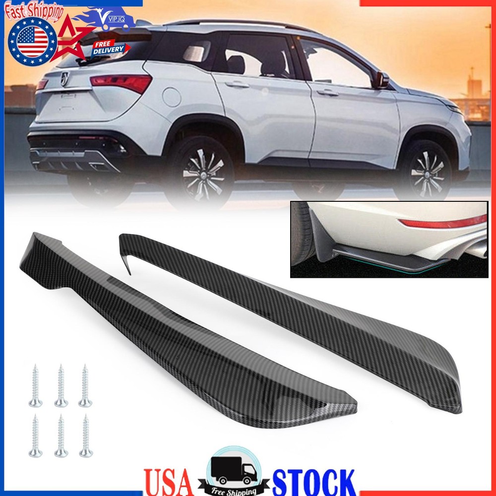 19-inch Carbon Fiber Car Rear Bumper Lip Spoiler Diffuser Valence
