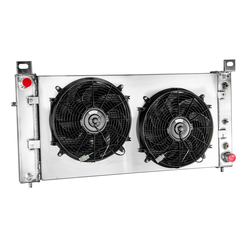 3 Rows Radiator Shroud Fan For Chevy Silverado 1500 2500 GMC Yukon 1999-2013
