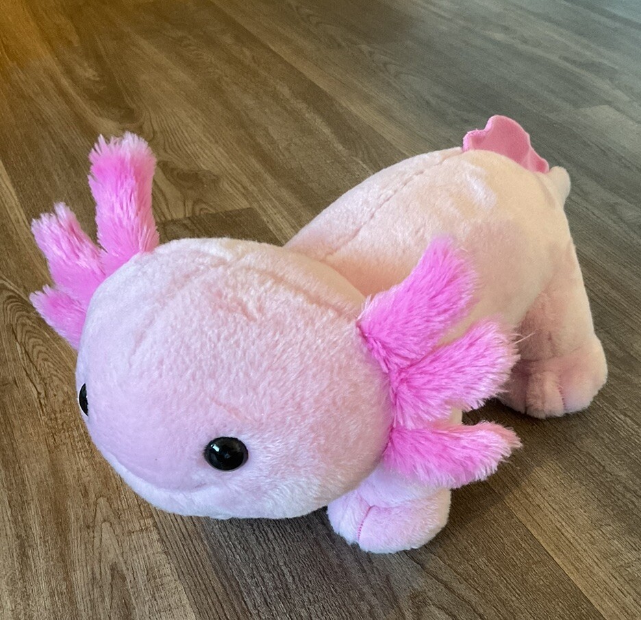 Build-A-Bear Axolotl Pink Fuzzy Plush BAB Stuffed Animal