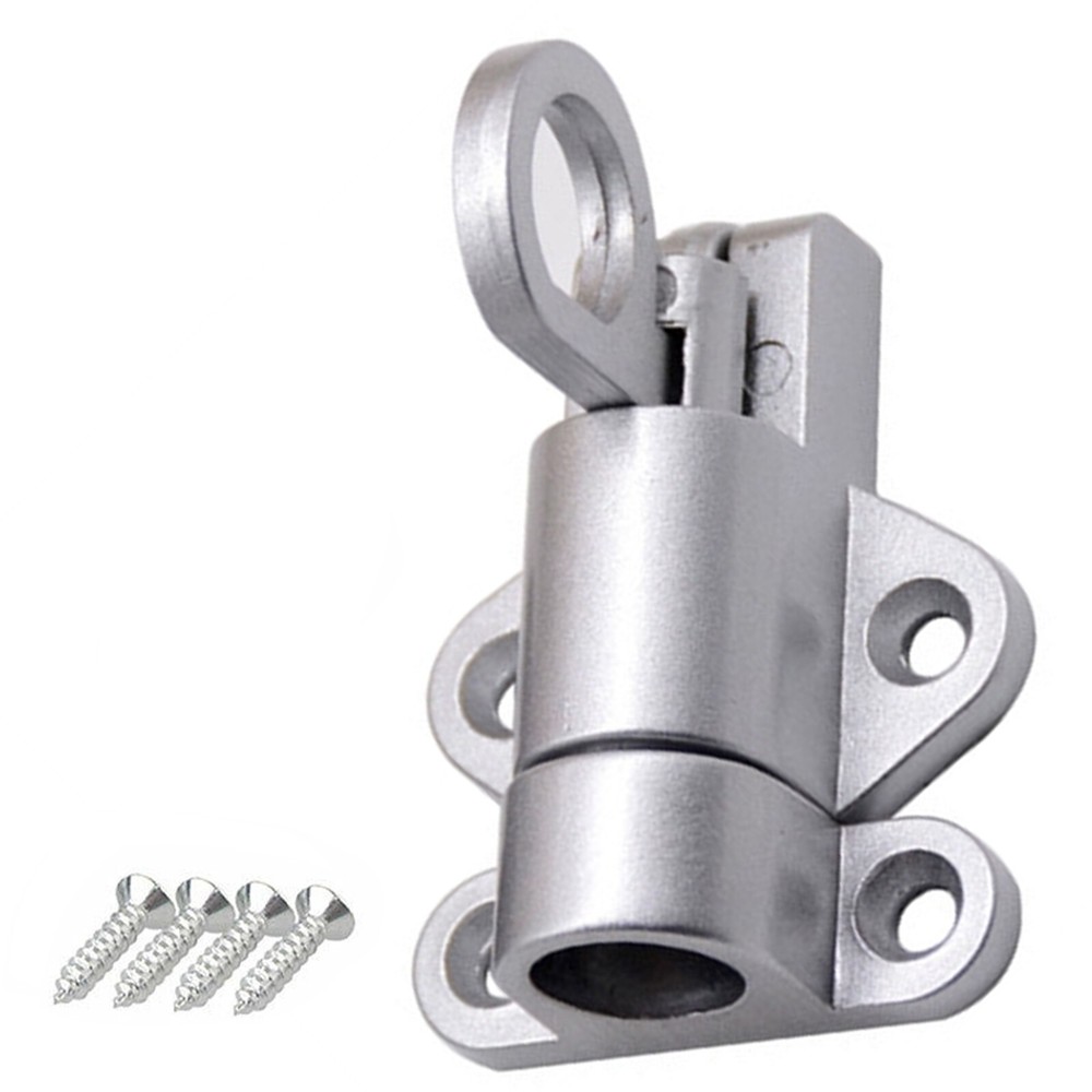 Silver Self-Closing Spring-Loaded Latch Bolt for Door & Gate Security Lock