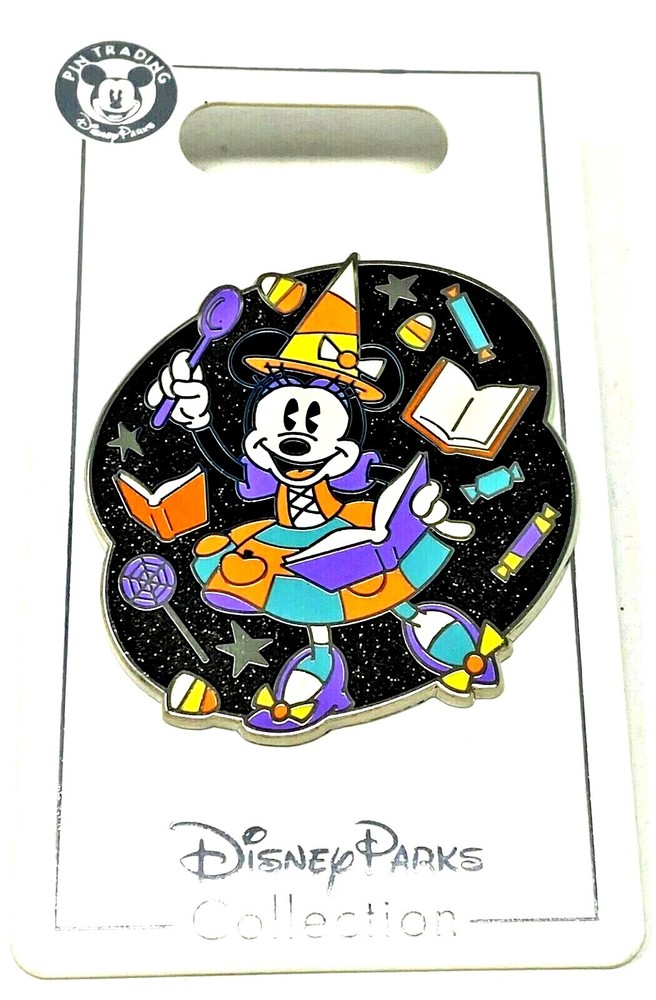 Disney Parks Halloween Minnie Mouse Witch Candy Corn Pin World Disneyland