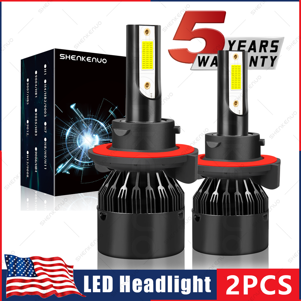2X H13 9008 LED Headlight Bulbs Kit 420000LM Super Bright 6000K Hi-Lo Beam