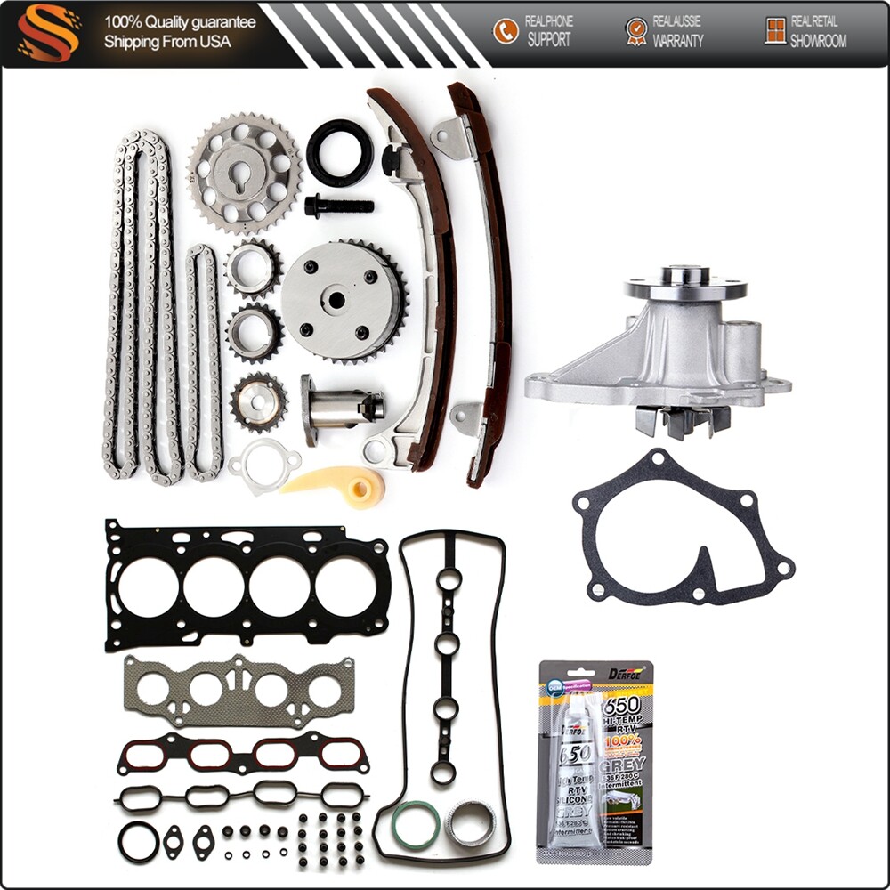 06-07 Toyota Highlander 2.4L Head Gasket Timing Chain Kit Water Pump