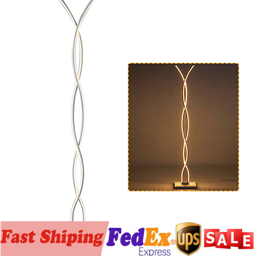 LED Modern Spiral Floor Lamp Twist Standing Lamp Corner Floor Lamp for Bedroom