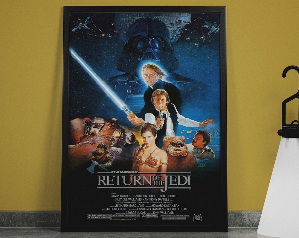 Vintage Star Wars Return Of The Jedi Movie Poster Unframed