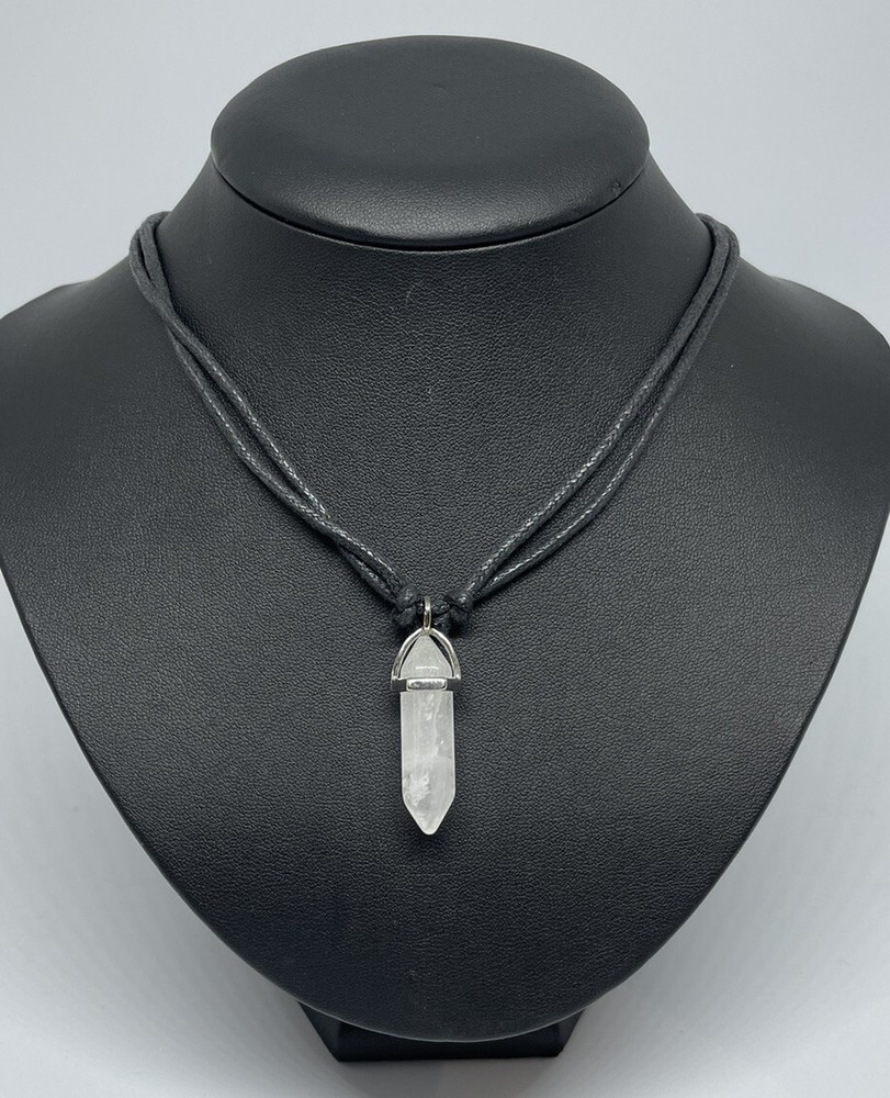 Crystal Necklace Gemstone Obelisk Pendant Adjustable Choker Style