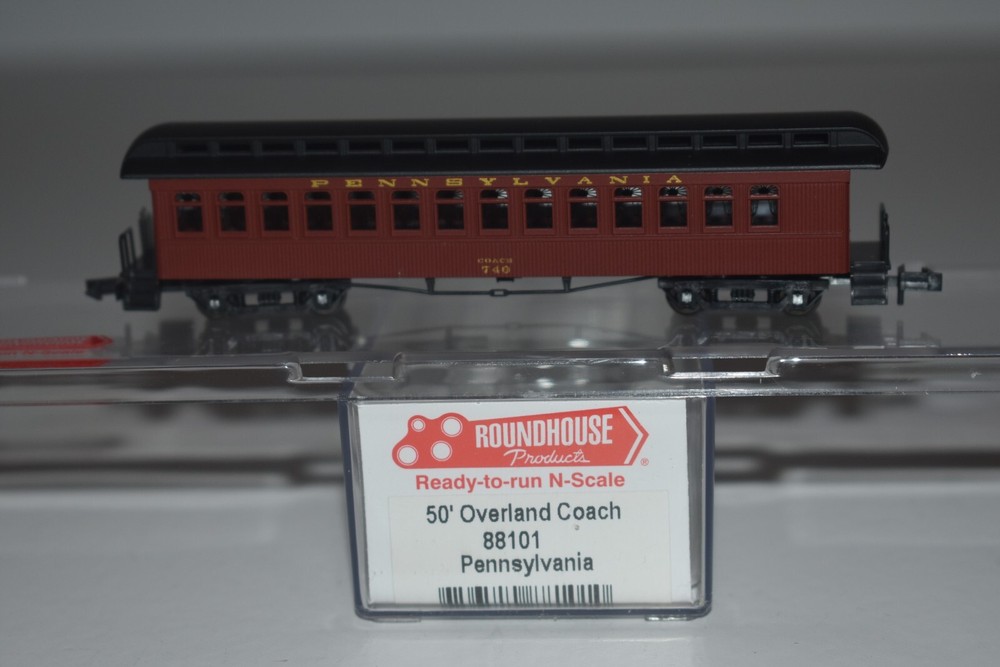 N Scale Roundhouse 88101 Pennsylvania 50' Overland Coach 740 C48426