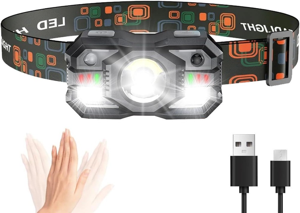 Headlamp Rechargeable,1200 Lumen Ultra Bright LED Head Lamp Flashlight 1 Pack