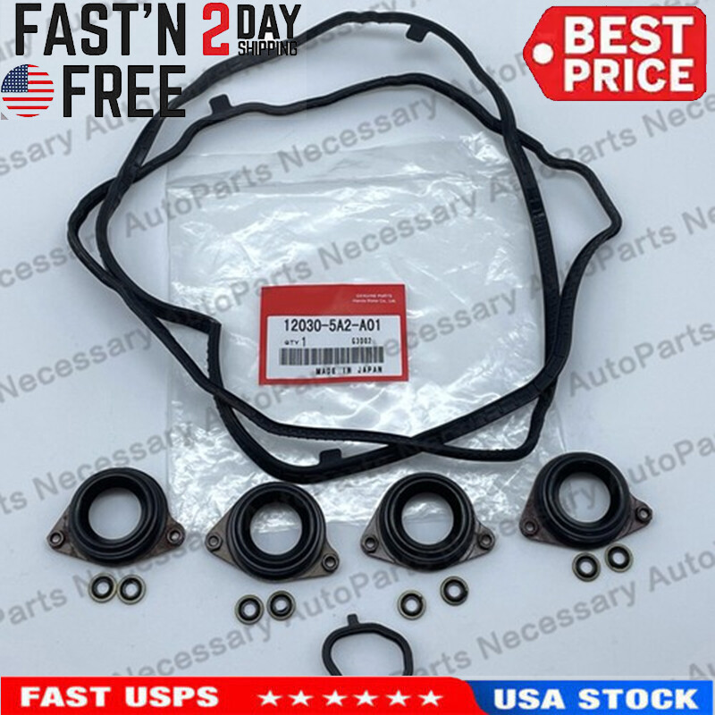 Genuine OEM Honda Accord 2.4L CR-V TLX Valve Cover Gasket Full Seal Kit-image