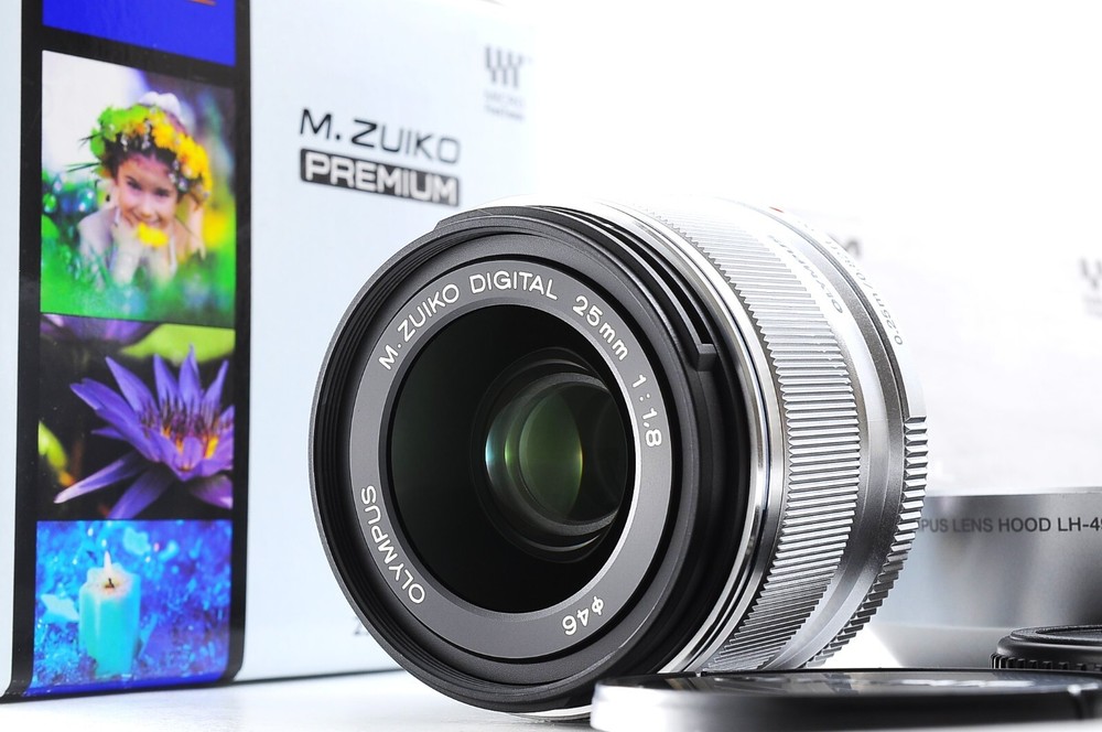 OLYMPUS M.ZUIKO DIGITAL 25mm F/1.8 Silver Micro Four Thirds Mount -Near Mint-