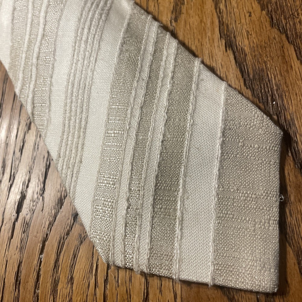 Vintage EUC Gianfranco Ferre Woven Silk & Linen Tie Men’s Necktie Made In Italy