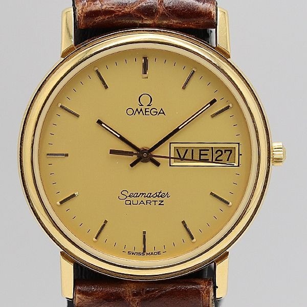 Omega Seamaster Gold QZ Men's Watch 5524200 5PRT KTU ABC 16123 Pre-Owned