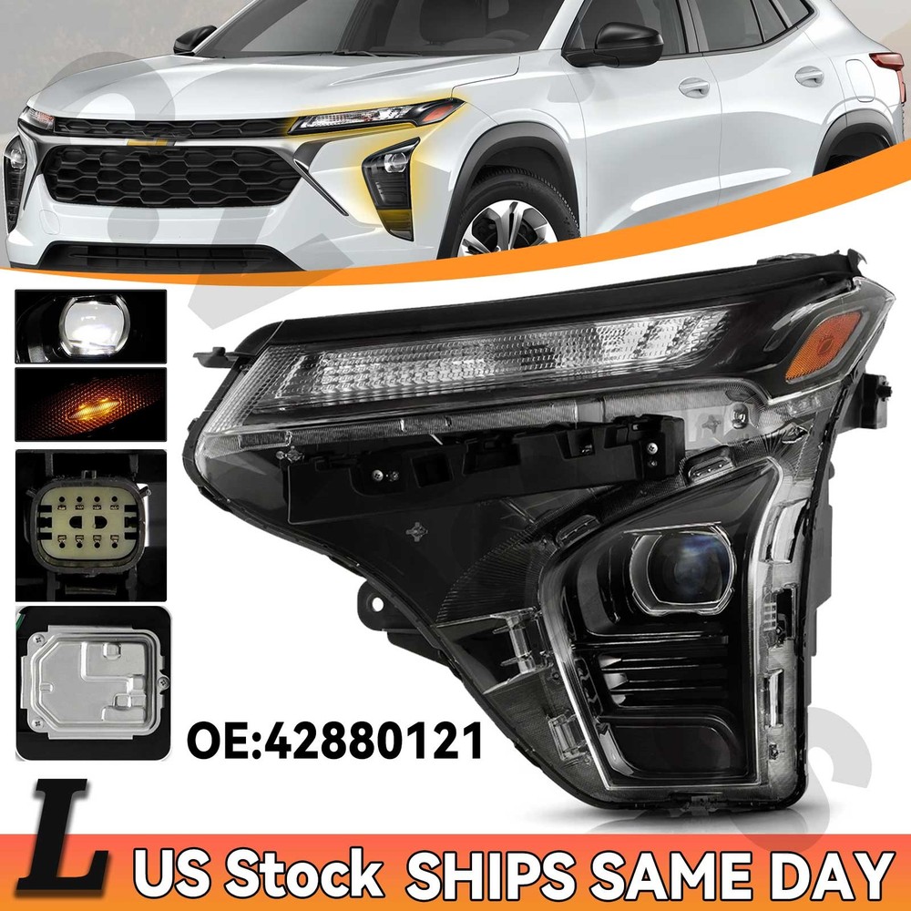 For 2024-2025 Chevy Trax LS w/o LED DRL Projector Headlight Left Driver Side