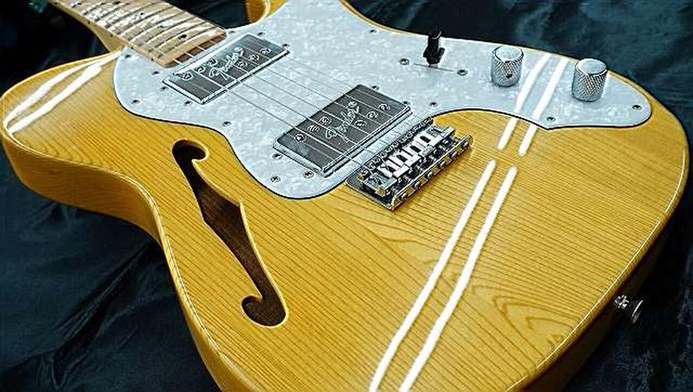 Fender Japan Telecaster Natural TN-72-85 Semi-Hollow Electric Guitar W/Gig Bag