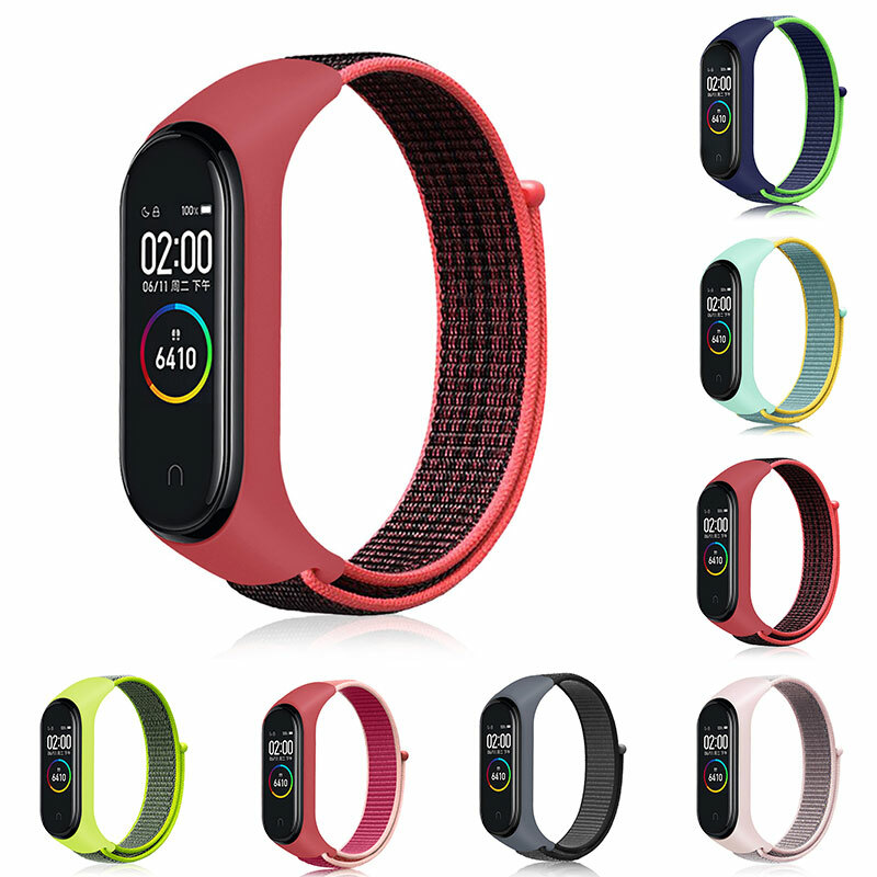 For Mi Band 3/4/5/6 Nylon Watch Strap Replacement Wristband Wristwatch Bracelet