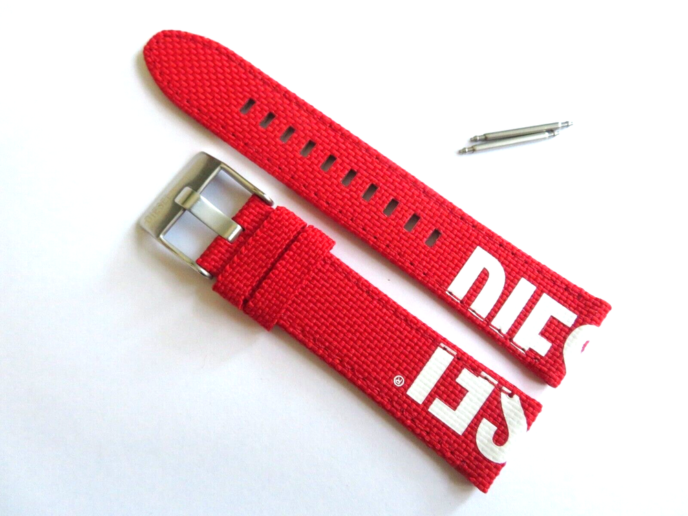 Diesel Original Replacement LeatherTextile DZ4620 Watchband Recycled Strap 22 mm