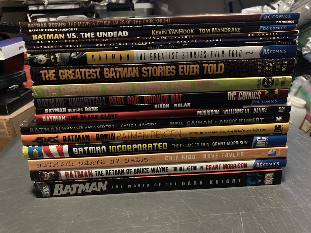Assorted Batman Graphic Novels & TPB Comics Lot Of 18 DC Comics 7 HC 11 SC