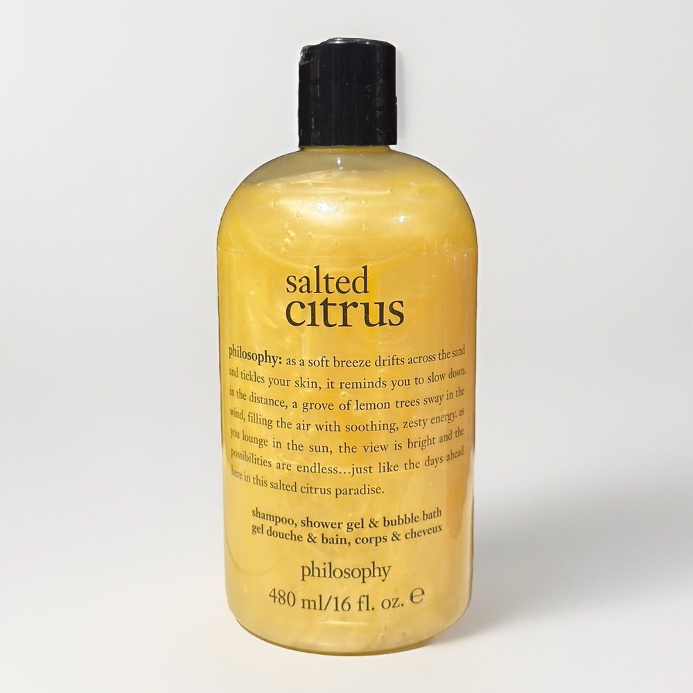 Philosophy Salted Citrus Shampoo, Shower Gel & Bubble Bath 16 Oz