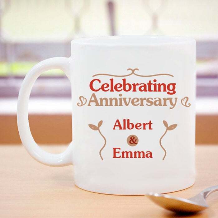 Anniversary Celebration Mug Personalized Wedding Anniversary Mug Anniversary