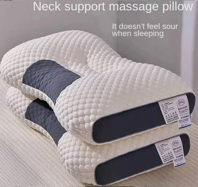 2X Neck Massage Memory Pillow for Shoulder Pain Relief Ergonomic Orthopedic