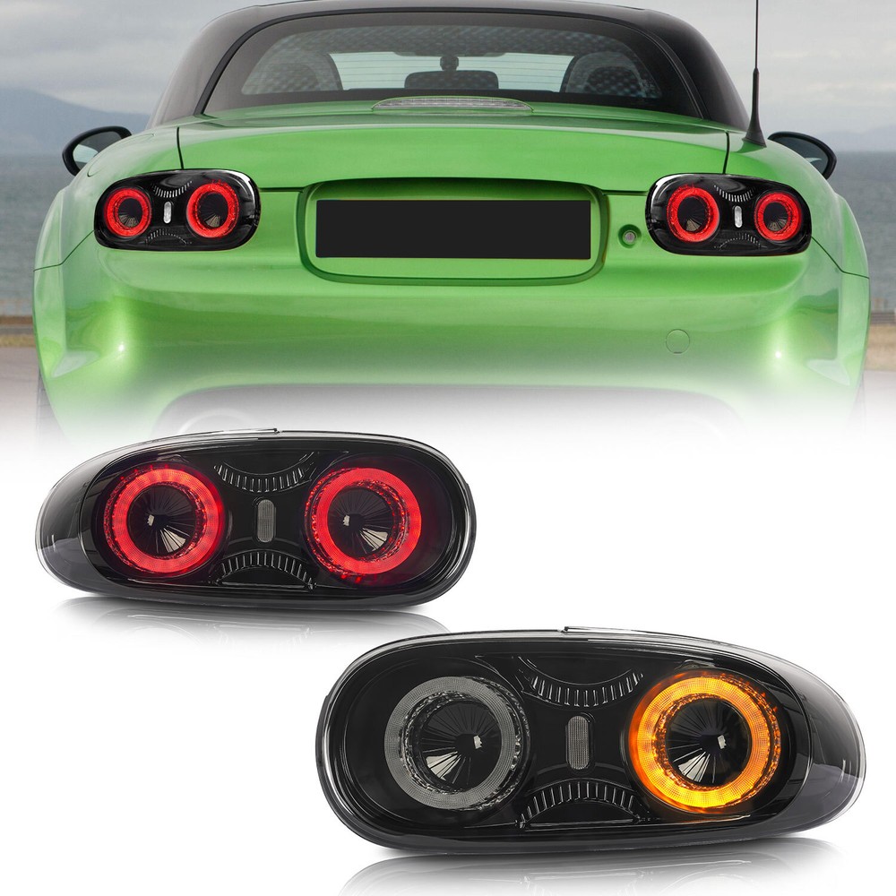 LED Tail Lights Assembly for 2009-2015 Mazda Miata MX-5 Roadster NC, w/Animation