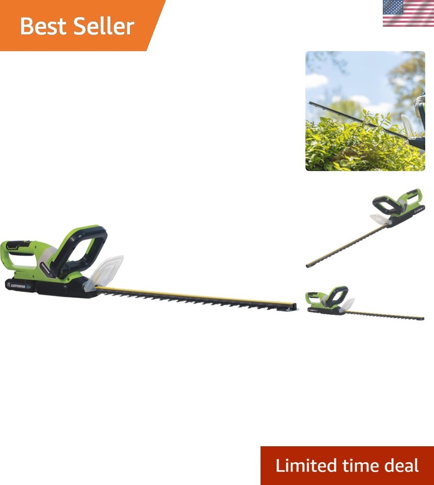 20V Cordless Hedge Trimmer with 20-Inch Steel Blades & Fast Charger