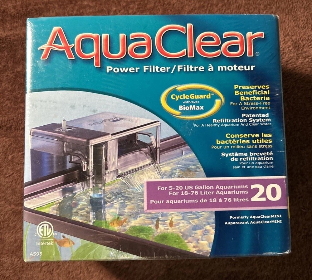 Aquaclear 20 Power Filter for 5-20 Gallon Tanks 100 GPH