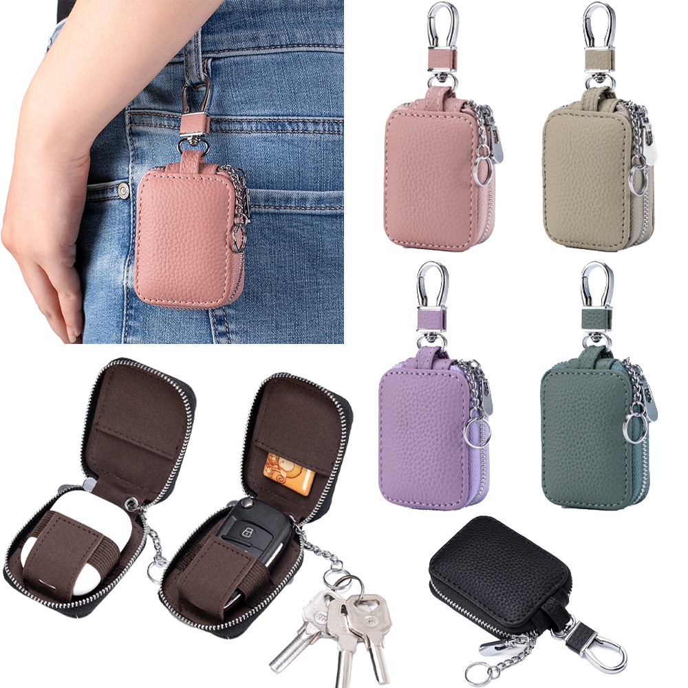 Women Zipper Keychain Wallet Mini Bluetooth Earphone Pouch