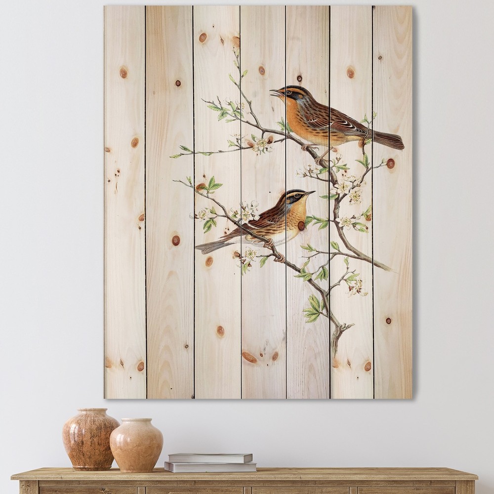 Designart 'Vintage Mammals II' Farmhouse Print on Natural