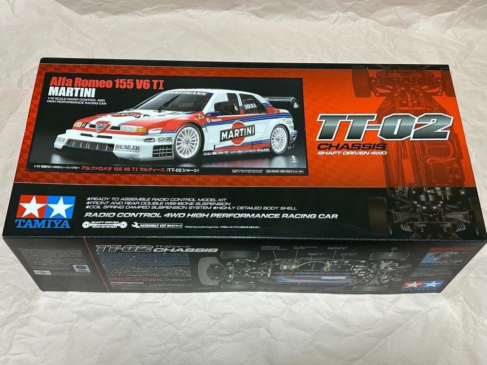 TAMIYA Alfa Romeo 155 V6 TI TT-02 RC car kit with radio control