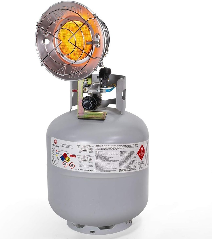 15 000 BTU Propane Tank Top Heater Single Infrared Heater Safety Shut-Off V...