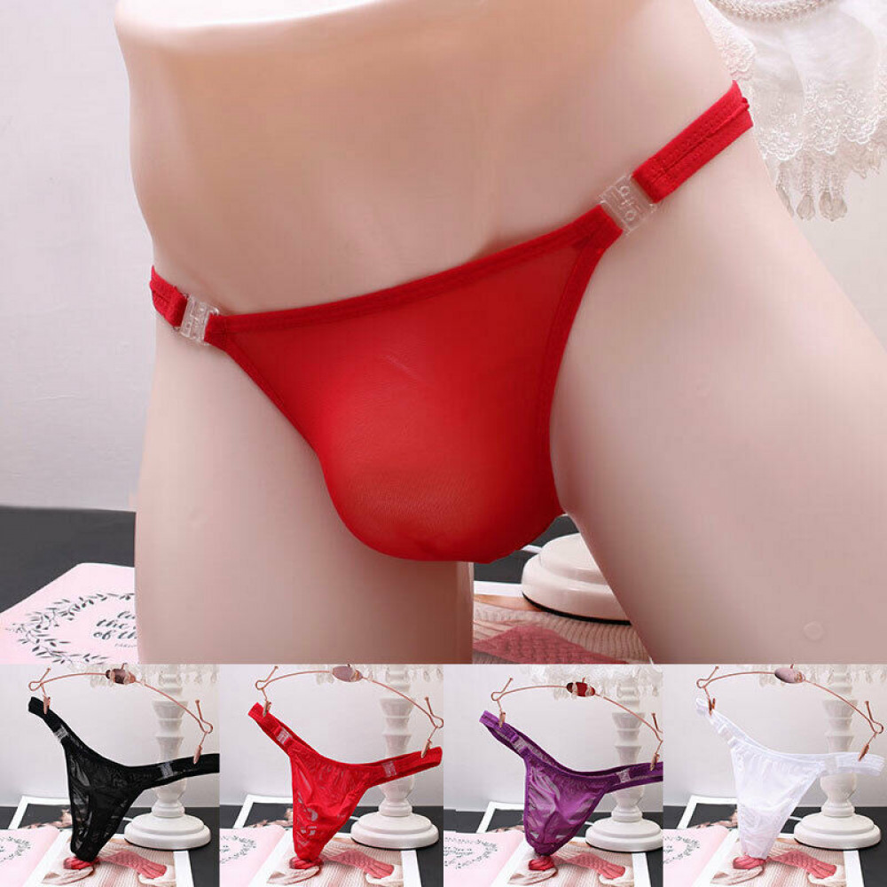 Sexy Men Mesh Lace Sissy Panties Lingerie Bikini G-string Underwear Thong Briefs