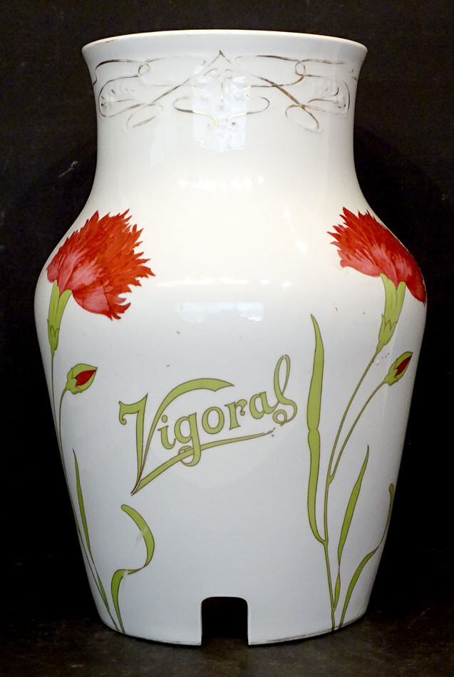 Antique ARMOUR CUDAHY VIGORAL Porcelain QUACK MEDICINE Drugstore SYRUP DISPENSER