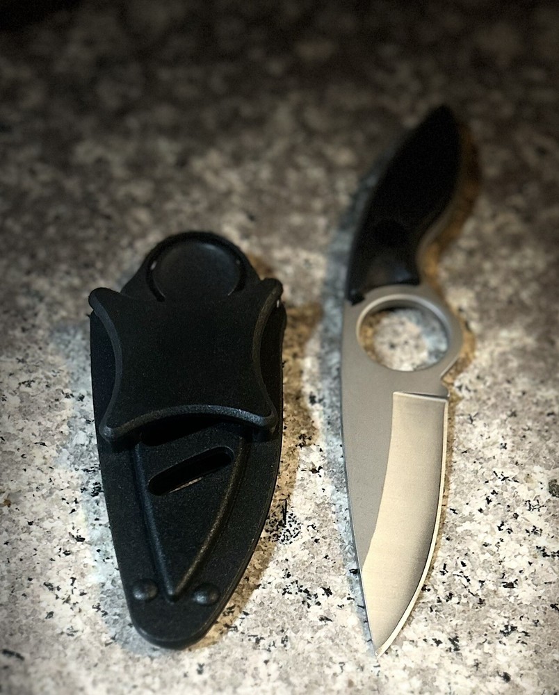 Tactical Combat,Boot/Neck, EDC/Concealed  Full Tang Knife + Sheath