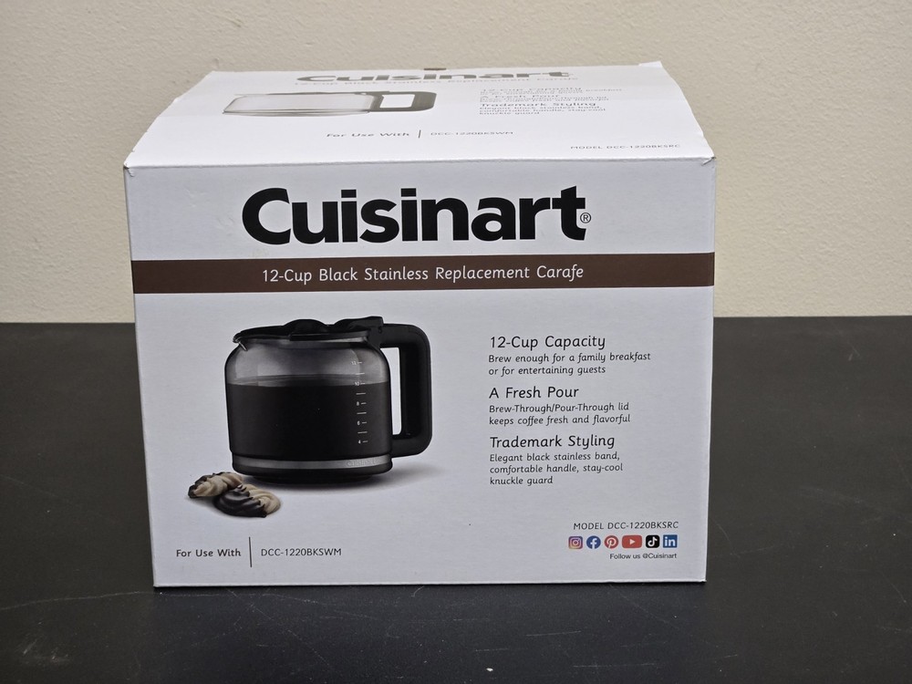 Cuisinart DCC-1220BKSRC 12-Cup Black Stainless Coffee Carafe Replacement