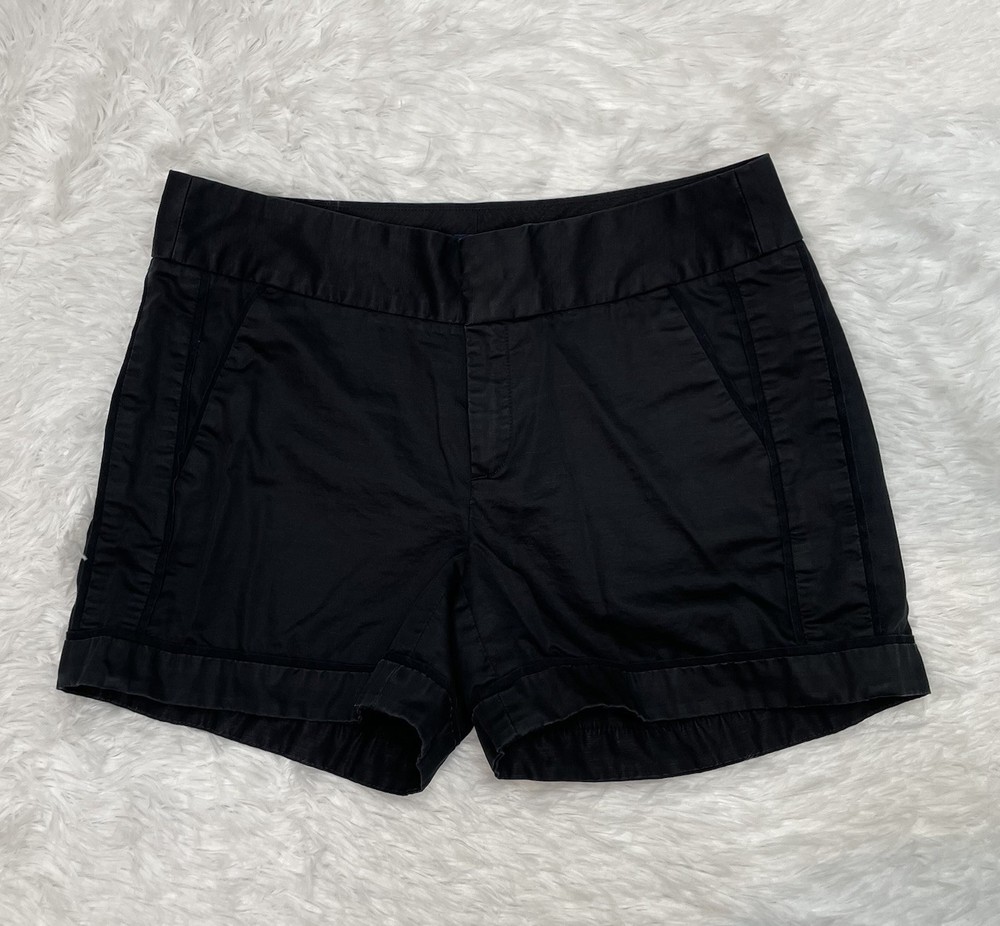 Banana Republic Linen Blend Black Shorts Women’s Size 8 Stretch Preppy