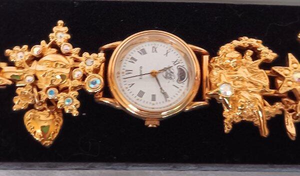 New Kirks Folly Moon Phase Celestial Watch Charm Bracelet Star Sun Retired NIB