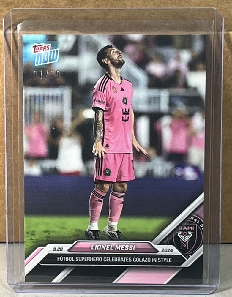 2024 TOPPS NOW MLS #134 LIONEL MESSI INTER MIAMI CF golazo Black Parallel 7/99