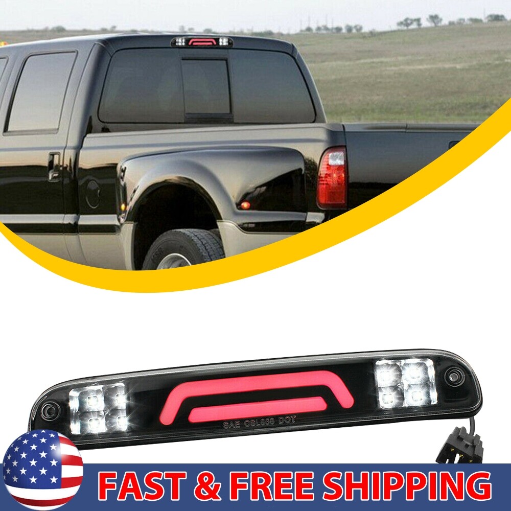 LED Third 3rd Brake Light Black For 99-16 F250 Ford F350 Super Duty Cargo Lamp