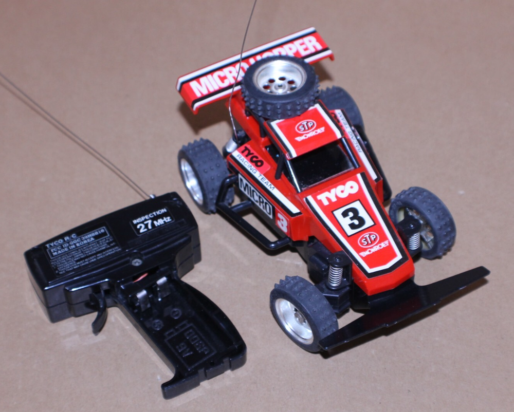 Vintage Tyco Micro Hopper RC Car Used Loose Malfunctioning Remote Control