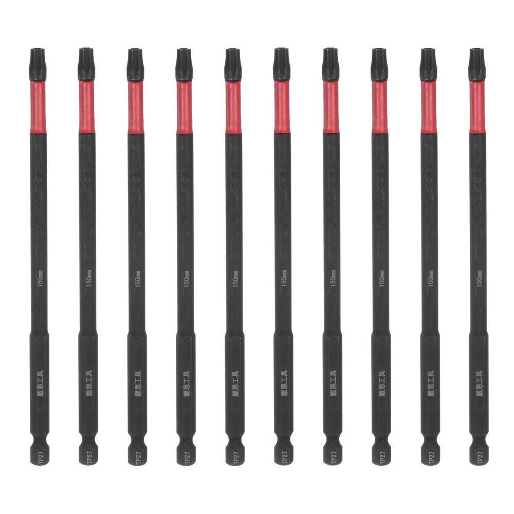 10pcs T27 Torx Drill Bits 6-Inch Impact Tough Magnetic Screwdriver Bits