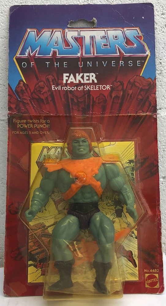 Vintage 1982 MOTU Masters of the Universe Faker MOC Mint on Card by Mattel